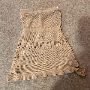 Lulus Elegant Tan swimsuit cover up.